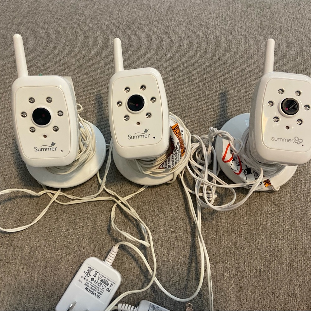 Three Summer infant extra cameras/add ons for the monitor.
